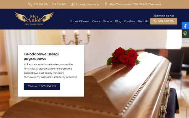 Witryna firmy Mój Anioł